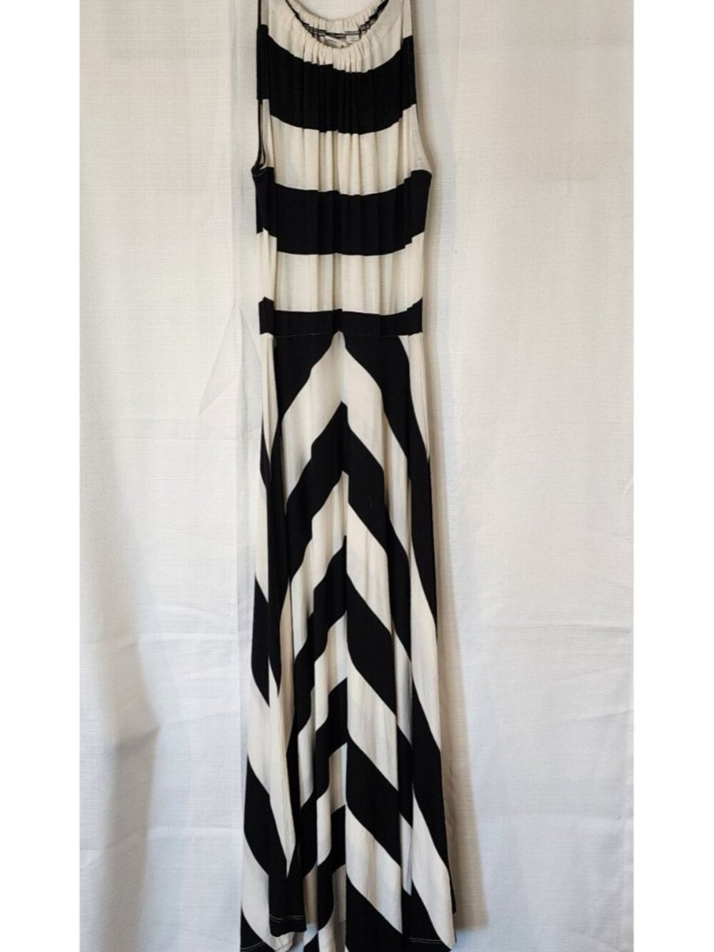 Gap Women's Midi Dress Pullover Sleeveless Black White Size XXS